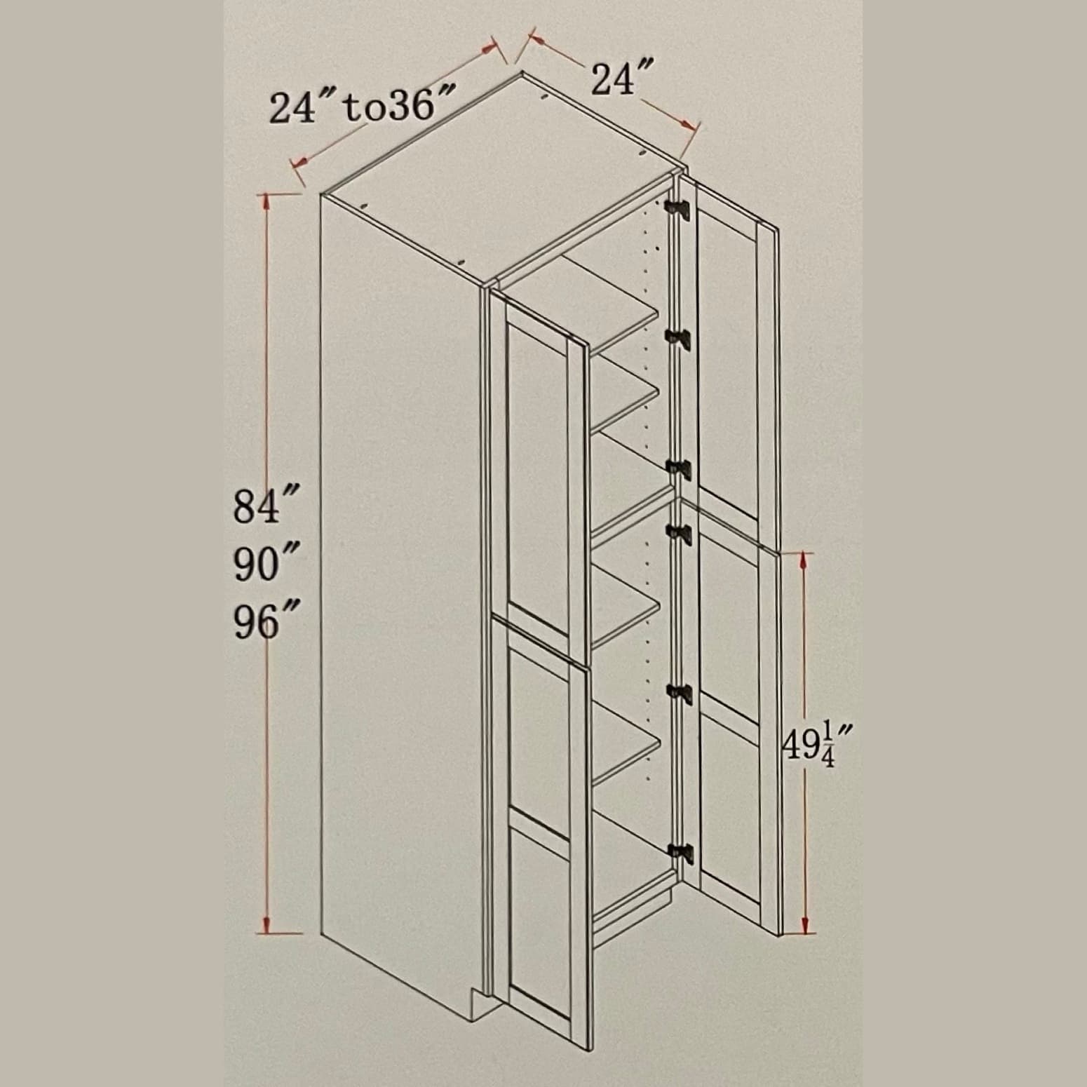 Pantry cabinet diagram